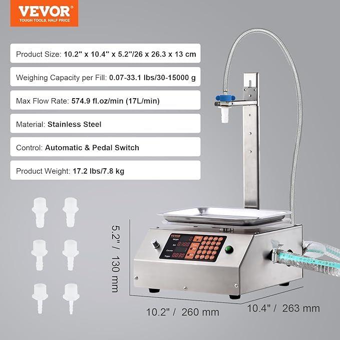 Buffetzubehör mieten & vermieten - Abfüllmaschine 17 l/min Flüssigkeitsabfüllmaschine 30–15.000 g pro Abfüllung Flaschenabfüllmaschine in Elsdorf (Rheinland)
