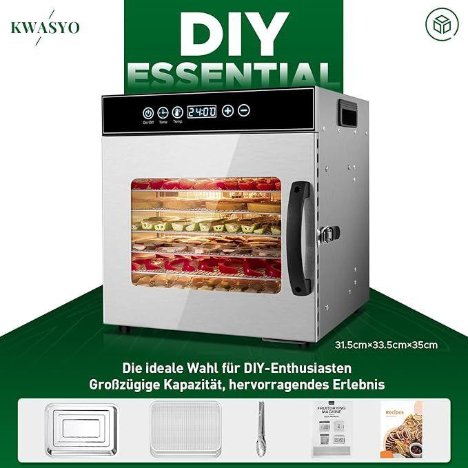 Buffetzubehör mieten & vermieten - Dörrgerät trocknen entsaften von Obst Früchten Gemüse u.a. Edelstahl 500 Watt 10 Stufen 30-90°C in Elsdorf (Rheinland)