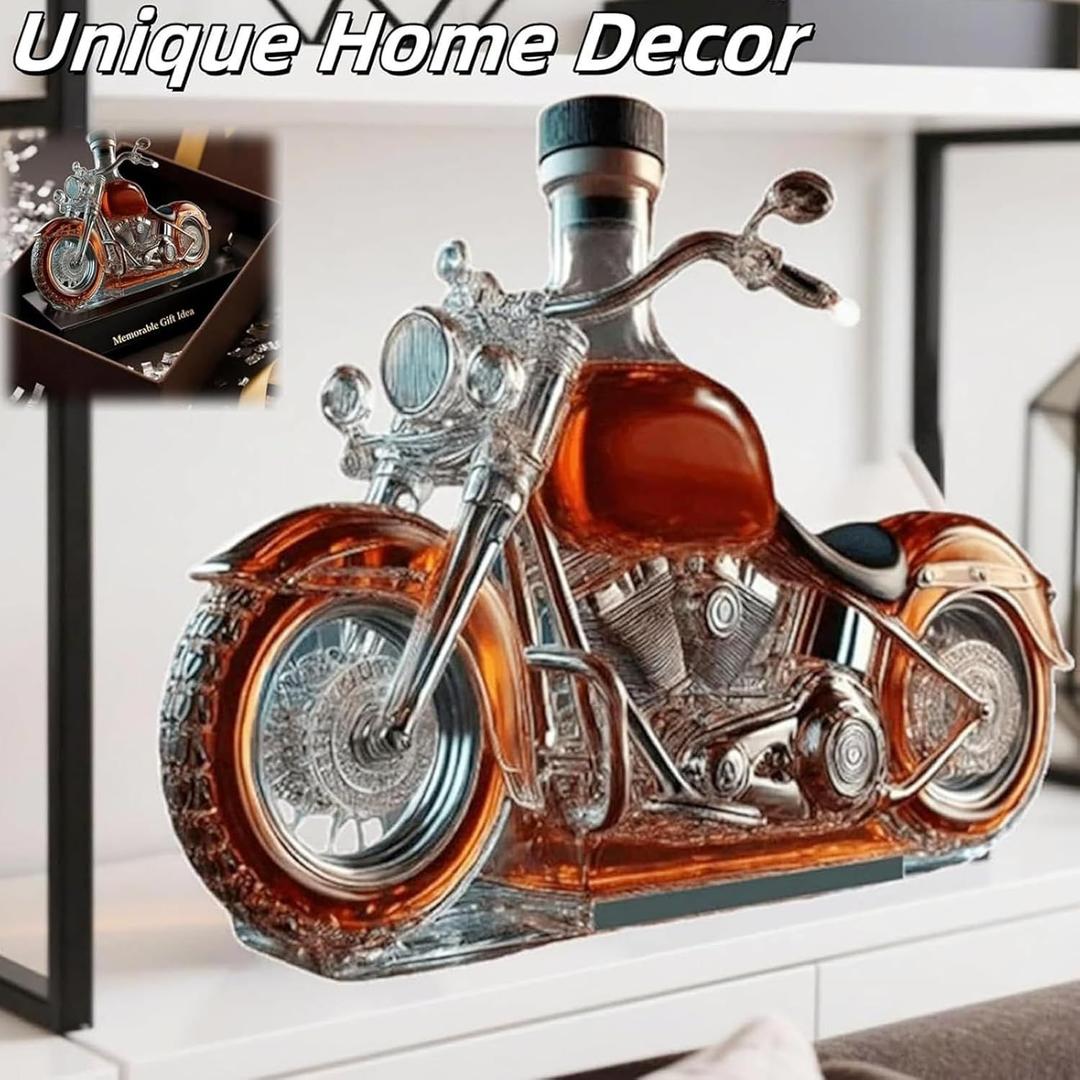 Cocktailbar mieten & vermieten - Motorrad-Whisky-Dekanter Whisky-Liebhaber Glasflasche lustige Trinkflasche Whisky Champagner Wodka in Elsdorf (Rheinland)