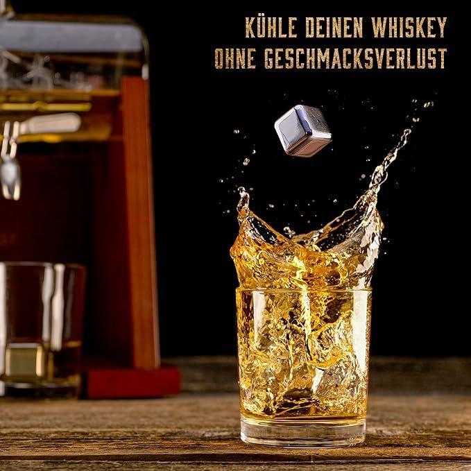 Cocktailbar mieten & vermieten - WHISKEY Karaffen-Set Whisky Schiffskaraffe 1100 ml 2 Whiskygläser 4 Whiskysteine edel servieren in Elsdorf (Rheinland)