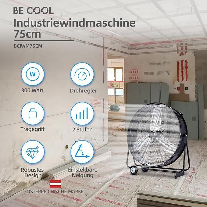 Bühne mieten & vermieten - Industrie-Windmaschine Trommelventilator Bodenventilator 75 cm (30 Zoll) 300 Watt Vollkupfermotor in Elsdorf (Rheinland)