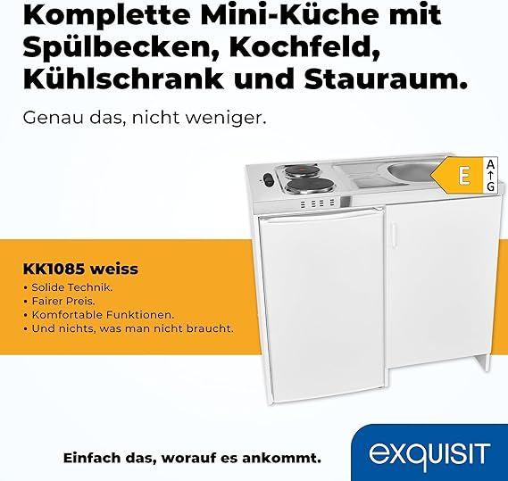Kühlschrank mieten & vermieten - Mini-Küche Miniküche weiss Kühlschrank mit 76 l Nutzinhalt Masse-Kochfeld elektrisch 230 V in Elsdorf (Rheinland)