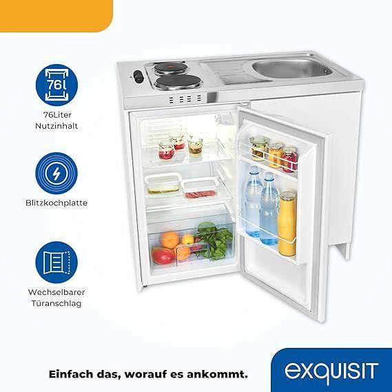 Kühlschrank mieten & vermieten - Mini-Küche Miniküche weiss Kühlschrank mit 76 l Nutzinhalt Masse-Kochfeld elektrisch 230 V in Elsdorf (Rheinland)