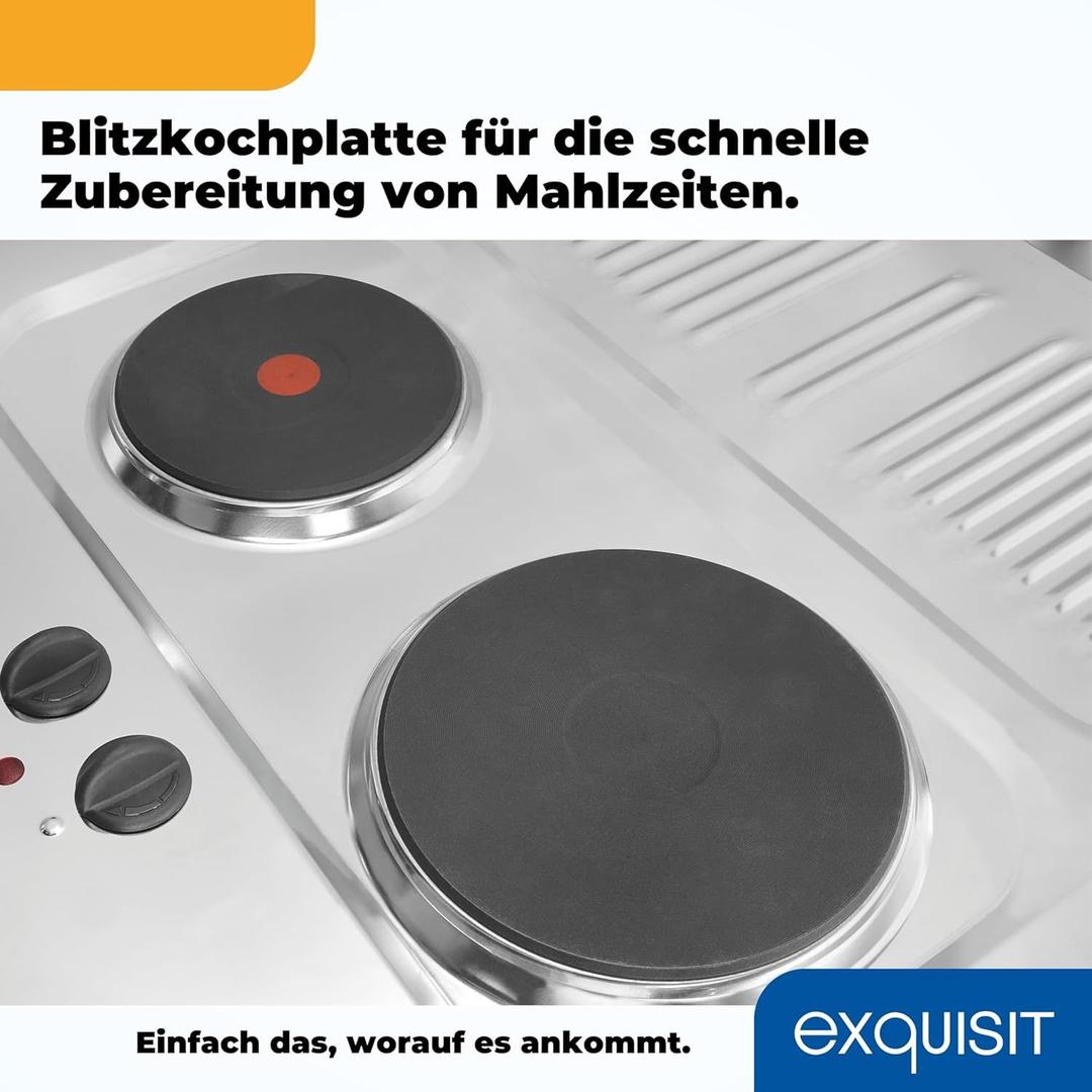 Kühlschrank mieten & vermieten - Mini-Küche Miniküche weiss Kühlschrank mit 76 l Nutzinhalt Masse-Kochfeld elektrisch 230 V in Elsdorf (Rheinland)