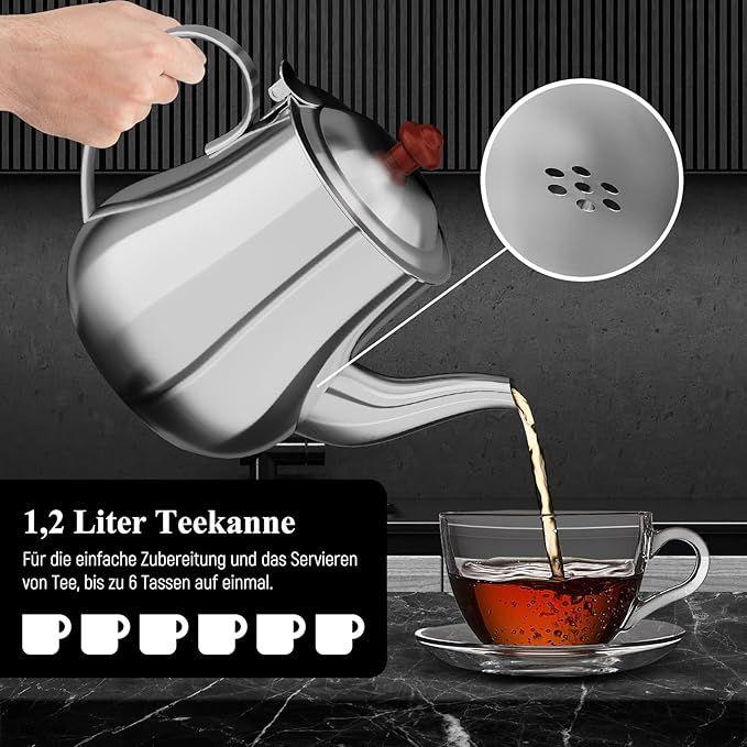 Cocktailbar mieten & vermieten - Türkischer Teekocher Wasserkocher elektrisch Samoware Edelstahl 1850 Watt Teemaschine 2,5 L + 1,2 L in Elsdorf (Rheinland)