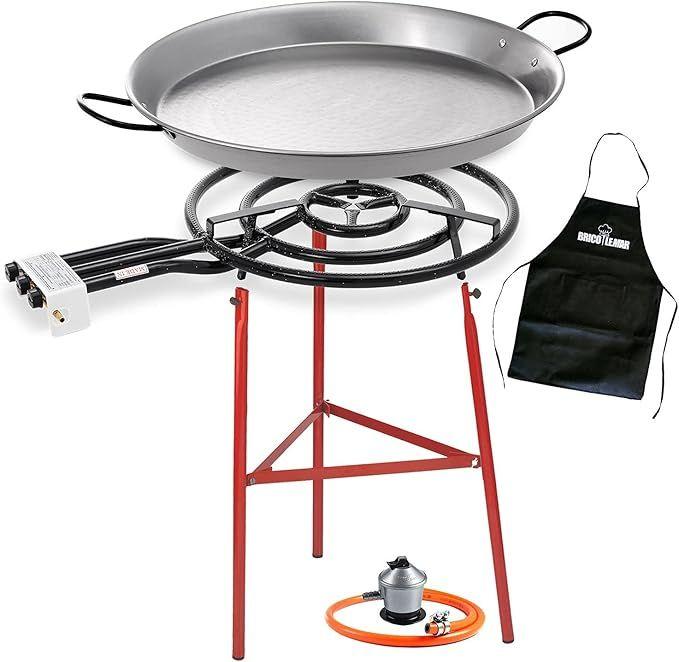 Grill & Ofen mieten & vermieten - Paella-Pfanne-Set 60 cm Gourmetpfanne Multifunktionspfanne schwarz ideal für Paella Outdoor-Cooking in Elsdorf (Rheinland)
