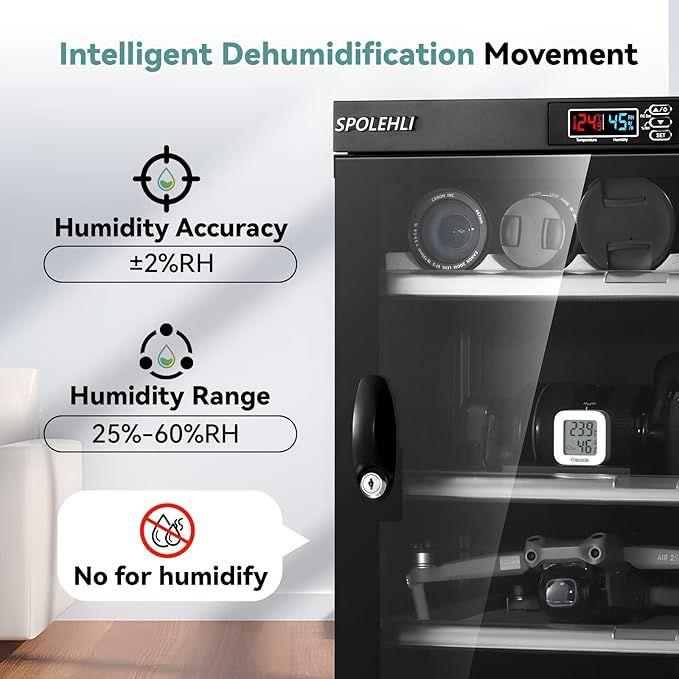 Elektronikzubehör mieten & vermieten - Elektronische Trockenbox Trockenschrank Luftentfeuchter 55L Kamera Digital Control mit LED-Leuchten in Elsdorf (Rheinland)