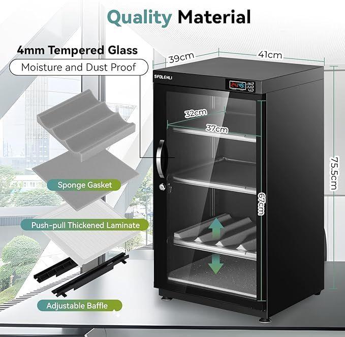 Elektronikzubehör mieten & vermieten - Digitaler Luftentfeuchter Kamera Trockenschrank 105 L elektronische Trockenbox energiesparend LED in Elsdorf (Rheinland)