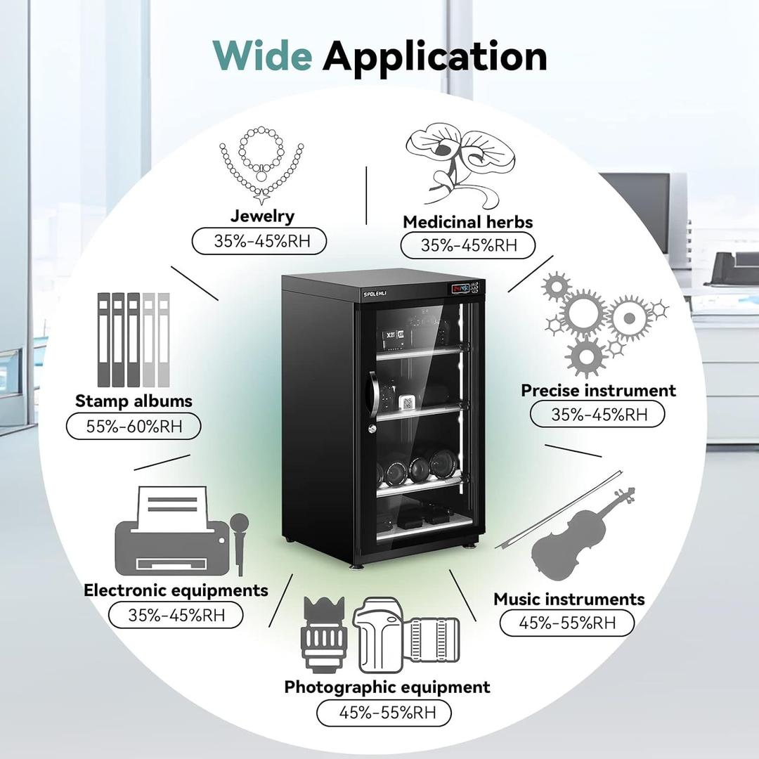 Elektronikzubehör mieten & vermieten - Digitaler Luftentfeuchter Kamera Trockenschrank 105 L elektronische Trockenbox energiesparend LED in Elsdorf (Rheinland)