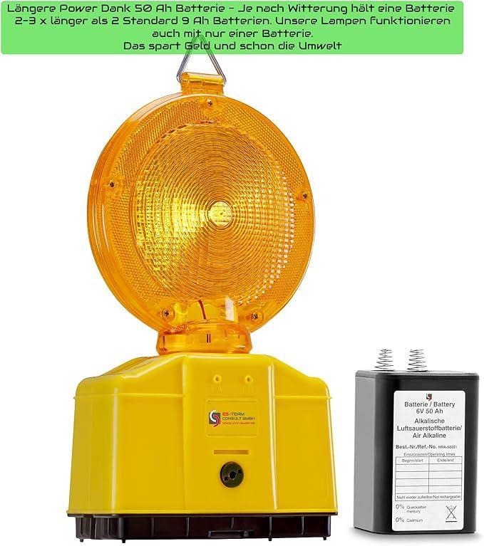 Absperrzubehör mieten & vermieten - Baustellenleuchten Warnleuchten 10 Stück Baustellenbeleuchtung automatische Tag- Nachtschaltung LED in Elsdorf (Rheinland)