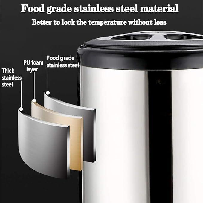 Catering mieten & vermieten - Suppenkessel isolierter Catering-Getränkespender Heißwasserspender Edelstahl mit Hahn 16 L Milchtee in Elsdorf (Rheinland)