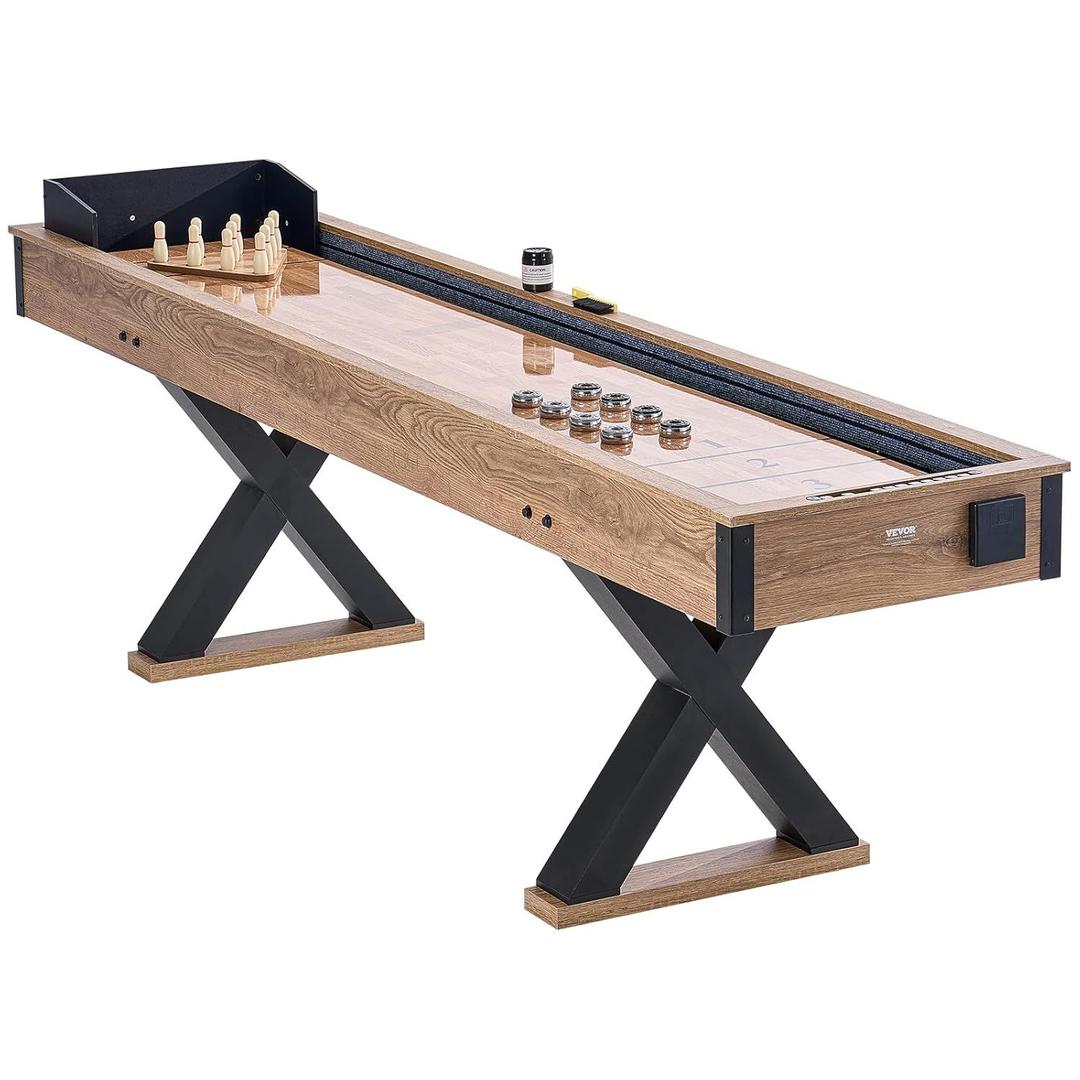 Spielgeräte mieten & vermieten - Bowlingset Shuffleboard-Tisch 9 Fuß Shuffleboard 2-in-1 Shuffleboard- und Bowling-Kombispielset in Elsdorf (Rheinland)