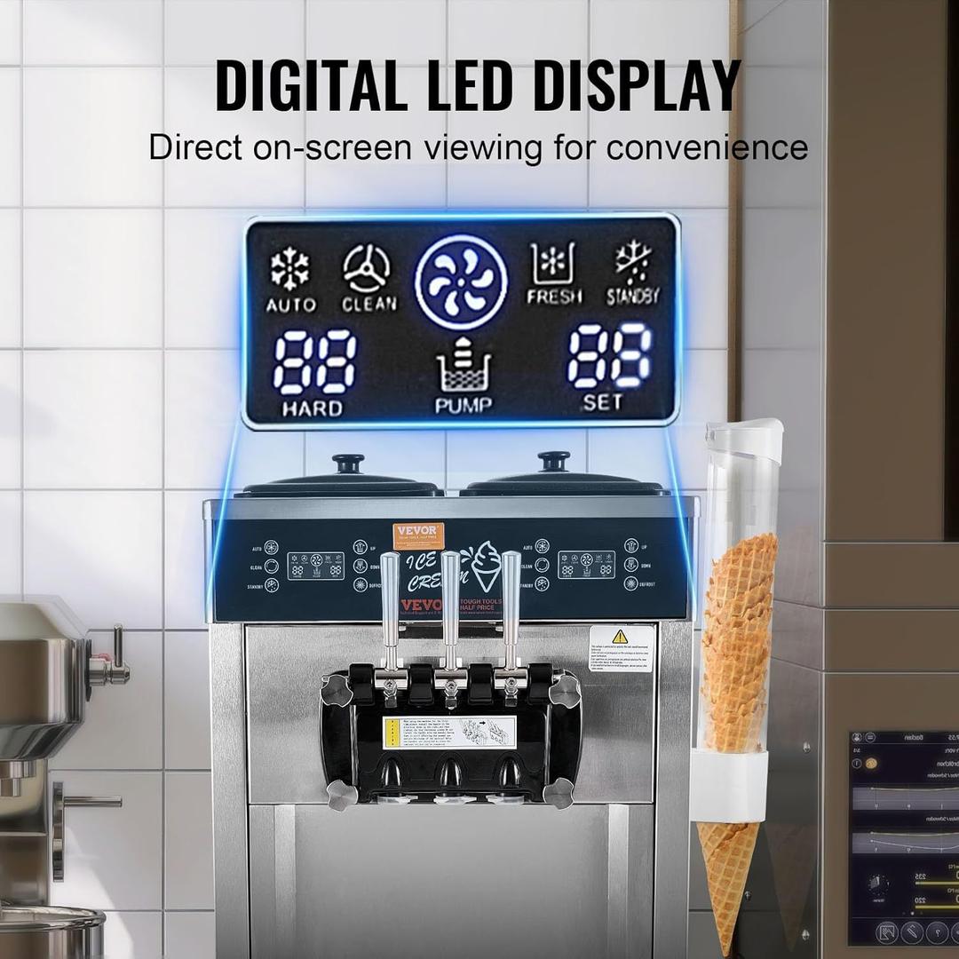 Softeismaschine mieten & vermieten - Kommerzielle Eismaschine Softeismaschine 34–44L/h Leistung 1850W freistehend 3 Geschmacksrichtungen in Elsdorf (Rheinland)