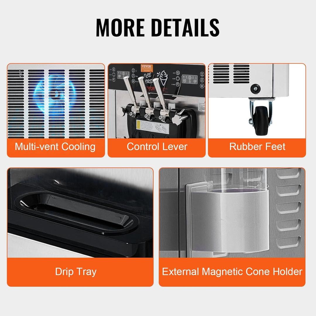 Softeismaschine mieten & vermieten - Kommerzielle Eismaschine Softeismaschine 34–44L/h Leistung 1850W freistehend 3 Geschmacksrichtungen in Elsdorf (Rheinland)