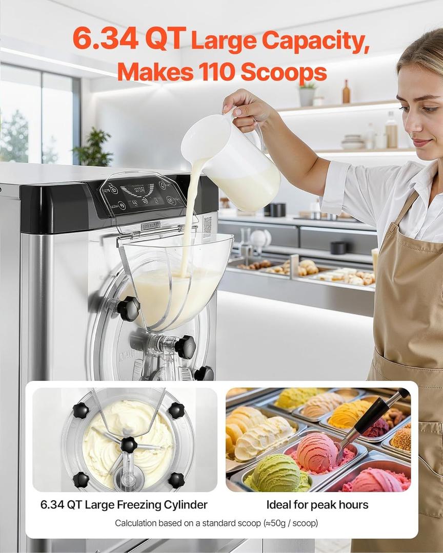 Softeismaschine mieten & vermieten - Eiscrememaschine gewerblich Eismaschine Bällcheneis 2000 W 12–20 L/h Tischgerät Gelato 6L Edelstahl in Elsdorf (Rheinland)