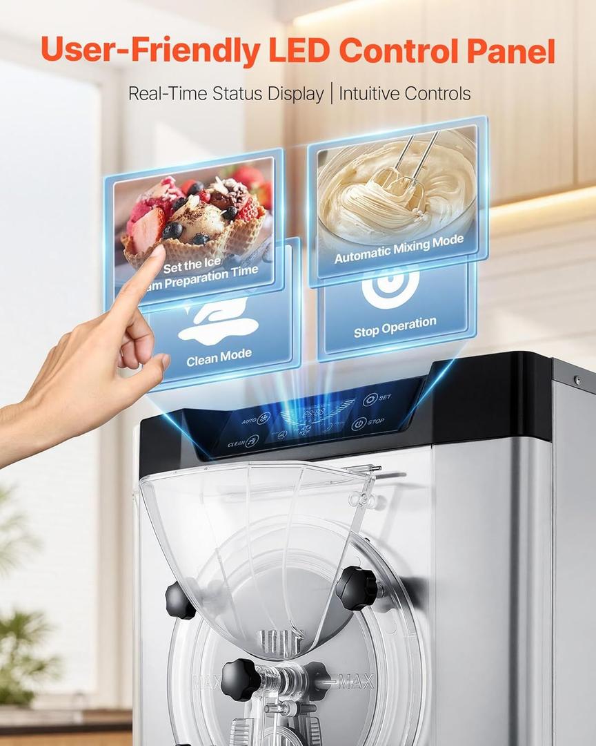 Softeismaschine mieten & vermieten - Eiscrememaschine gewerblich Eismaschine Bällcheneis 2000 W 12–20 L/h Tischgerät Gelato 6L Edelstahl in Elsdorf (Rheinland)