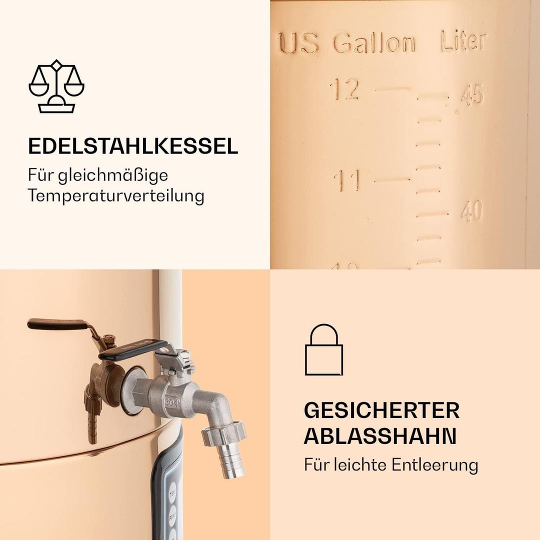 Zapfanlage mieten & vermieten - Bierbrauset Bierbrauanlage Maischekessel Bierkessel Braukessel 50 L Brewing Kit für Anfänger 9 Prog in Elsdorf (Rheinland)
