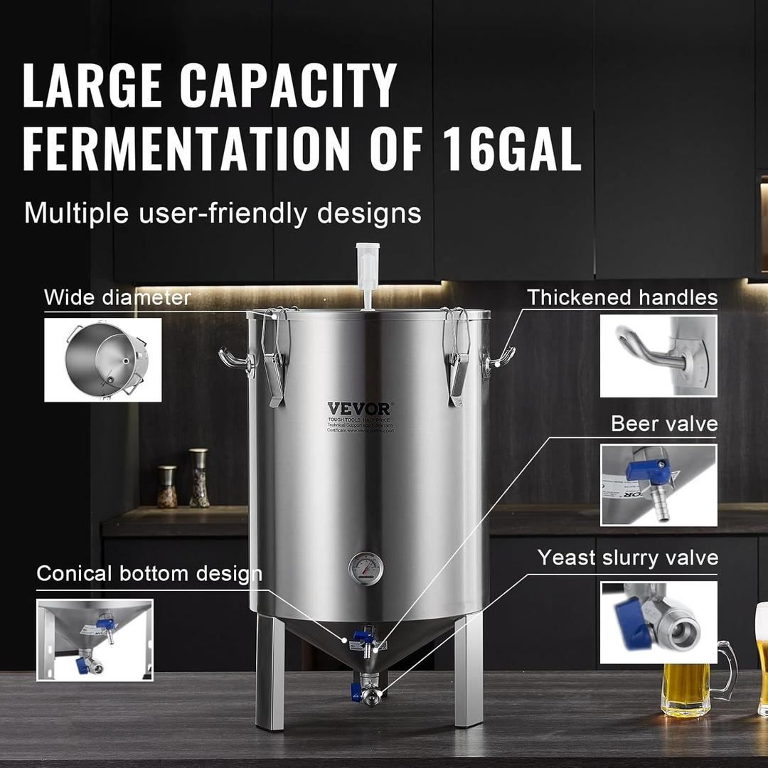 Zapfanlage mieten & vermieten - Braueimer Bierbrauanlage Bierbraugerät Kessel aus Edelstahl 60 L Bierfermenter Fermenter zum Brauen in Elsdorf (Rheinland)