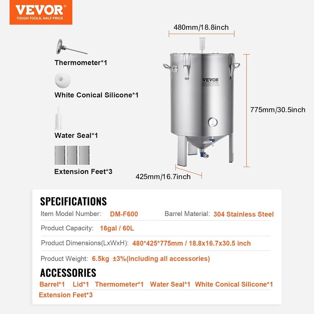 Zapfanlage mieten & vermieten - Braueimer Bierbrauanlage Bierbraugerät Kessel aus Edelstahl 60 L Bierfermenter Fermenter zum Brauen in Elsdorf (Rheinland)