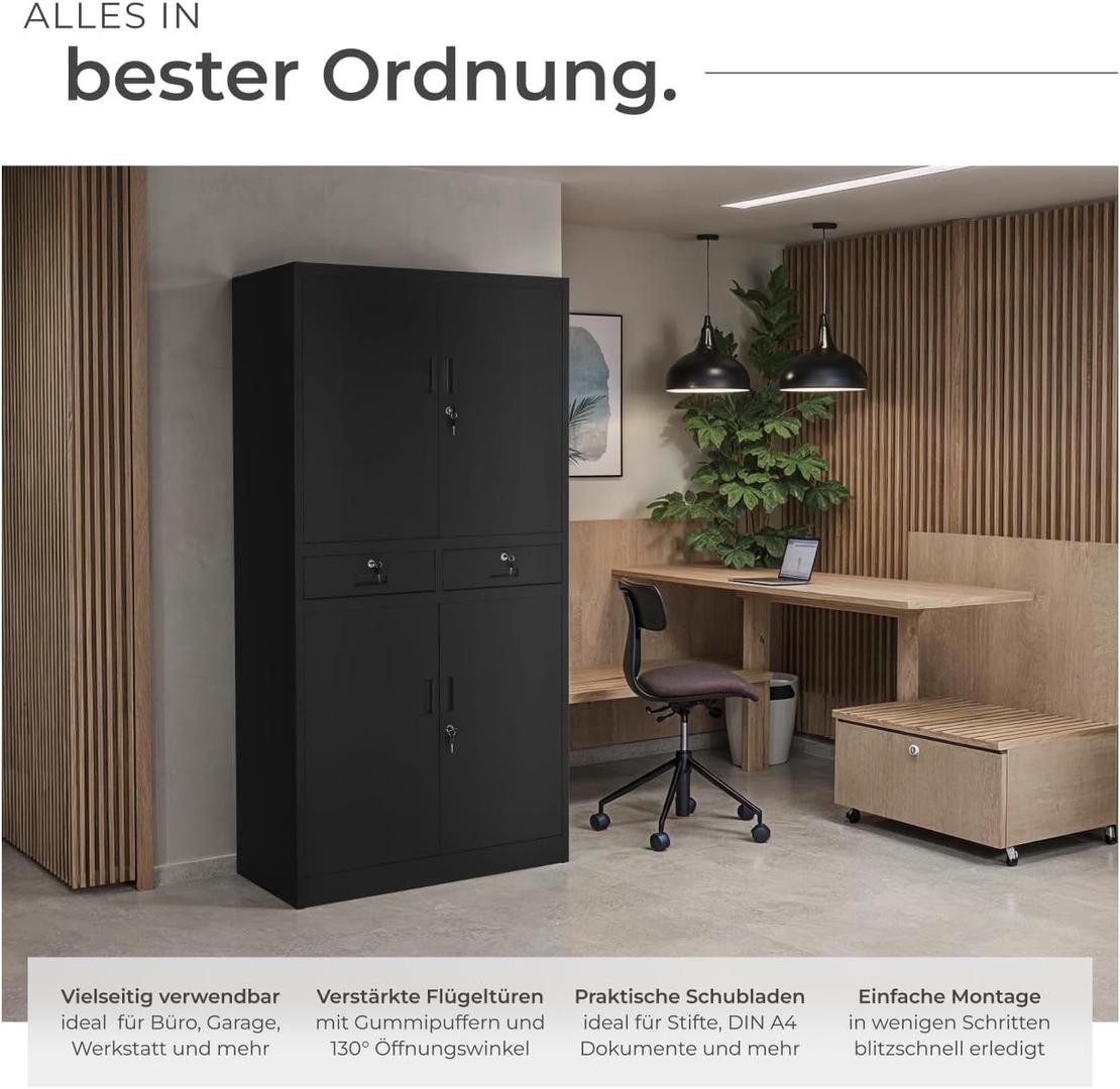 Messemöbel mieten & vermieten - Aktenschrank Mehrzweckschrank Messeschrank aus Stahl Allzweckschrank abschließbar 2 Schrankabteilen in Elsdorf (Rheinland)