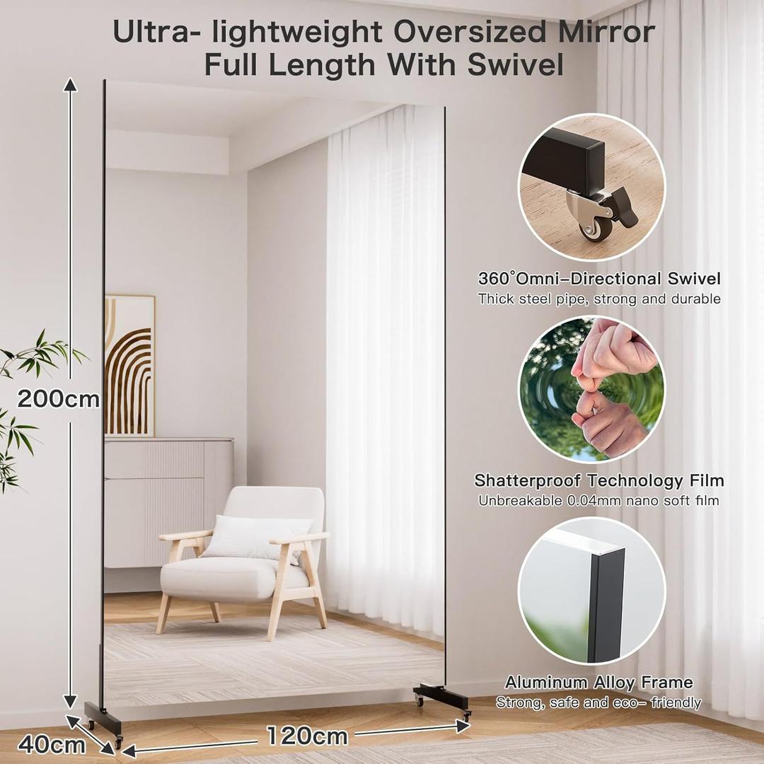 Kulissen mieten & vermieten - Tanzspiegel Fitnessspiegel Therapiespiegel Partyspiegel Konzertspiegel Ganzkörperspiegel 200x120 cm in Elsdorf (Rheinland)