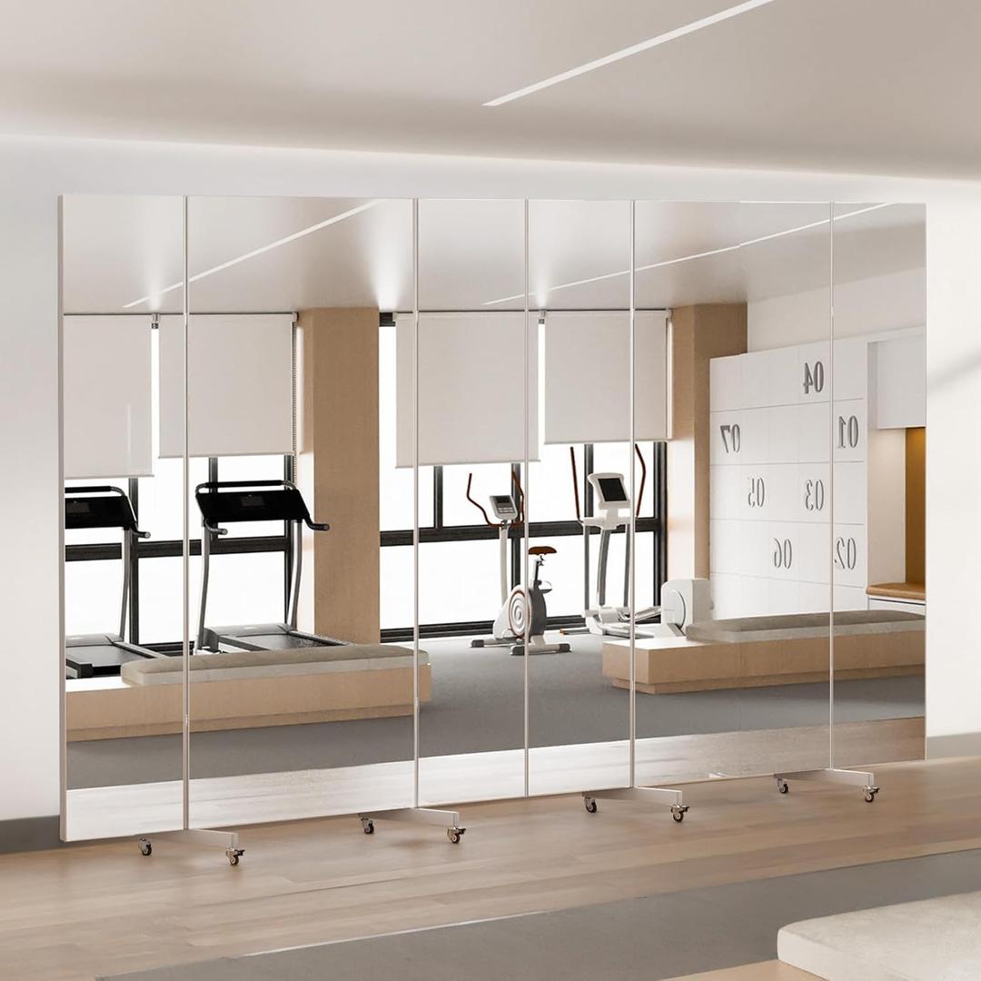 Kulissen mieten & vermieten - Ganzkörperspiegel 180x180 Tanzspiegel Therapiespiegel Standspiegel Multifunktionsspiegel auf Rollen in Elsdorf (Rheinland)