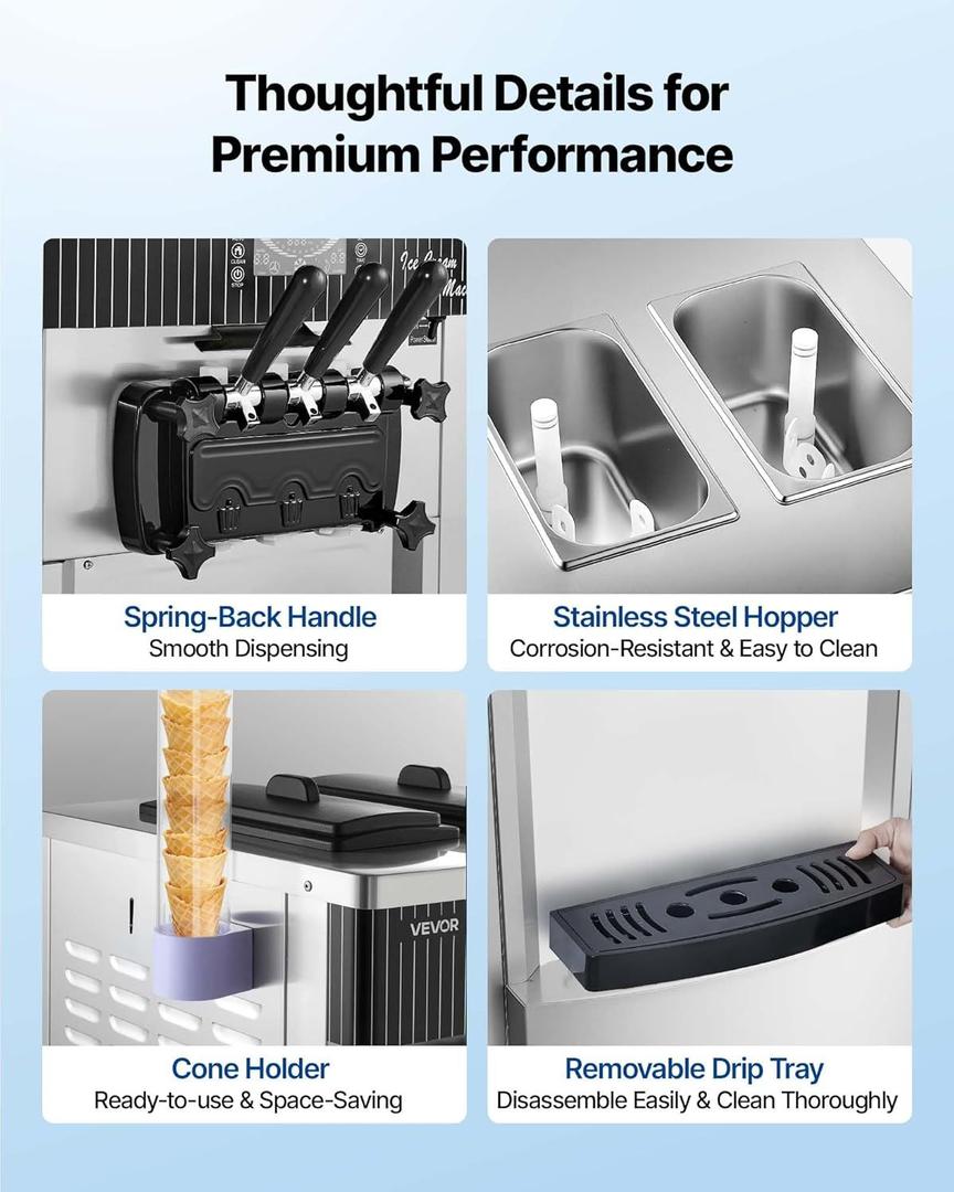 Softeismaschine mieten & vermieten - Kommerzielle Softeismaschine 2200 W Eismaschine 2 x 6 L freistehend 20-28 L/h 3 Geschmacksrichtungen in Elsdorf (Rheinland)
