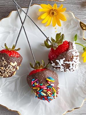 Cocktailbar mieten & vermieten - Schokofondue Set elektrisch 800 ml Schokoladenschmelzer mit drehbarer Servierschale Fondueset in Elsdorf (Rheinland)