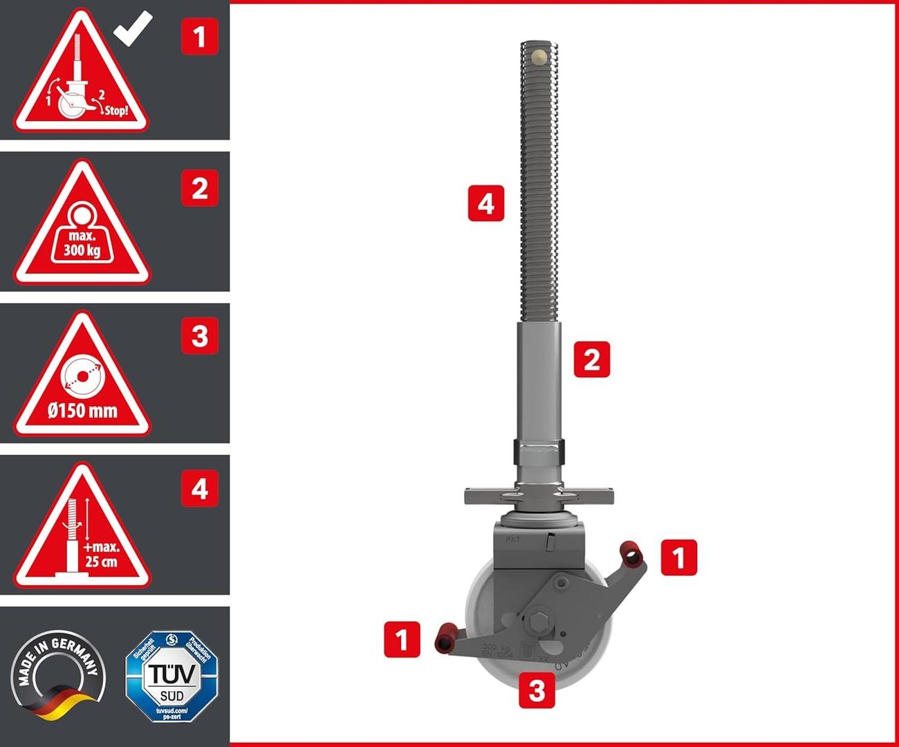 Gerüst mieten & vermieten - Arbeitsplattform 4 m Arbeitsbühne 5,7 m² Fläche Arbeitshöhe faltbares Raumgerüst Rollbock Alu Gerüst in Elsdorf (Rheinland)