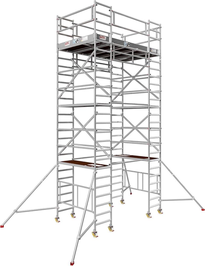 Gerüst mieten & vermieten - Alugerüst 6 m Rollgerüst Arbeitsbühne 5,7 m² Fläche Arbeitshöhe faltbares Raumgerüst Rollbock Alu in Elsdorf (Rheinland)