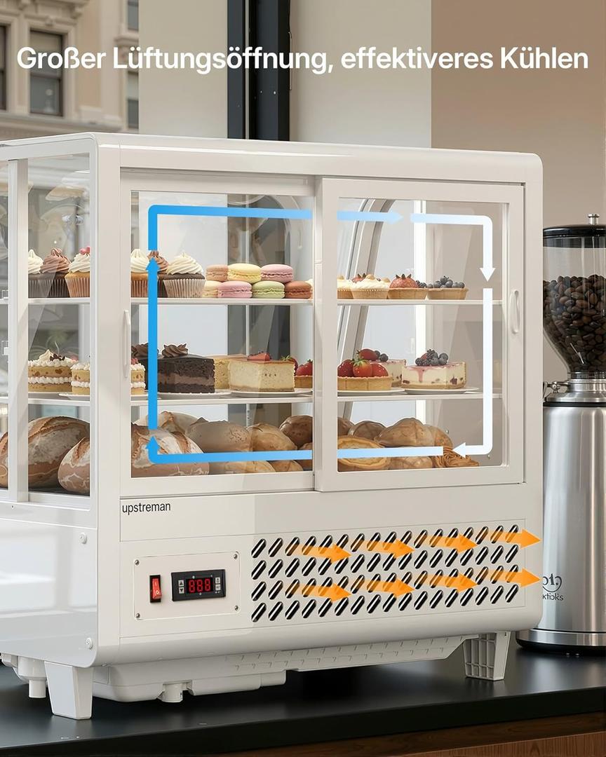 Kühlschrank mieten & vermieten - Kühlvitrine 100 L kompakte Kühltheke Tortenvitrine mit LED-Beleuchtung digitale Temperaturregelung in Elsdorf (Rheinland)