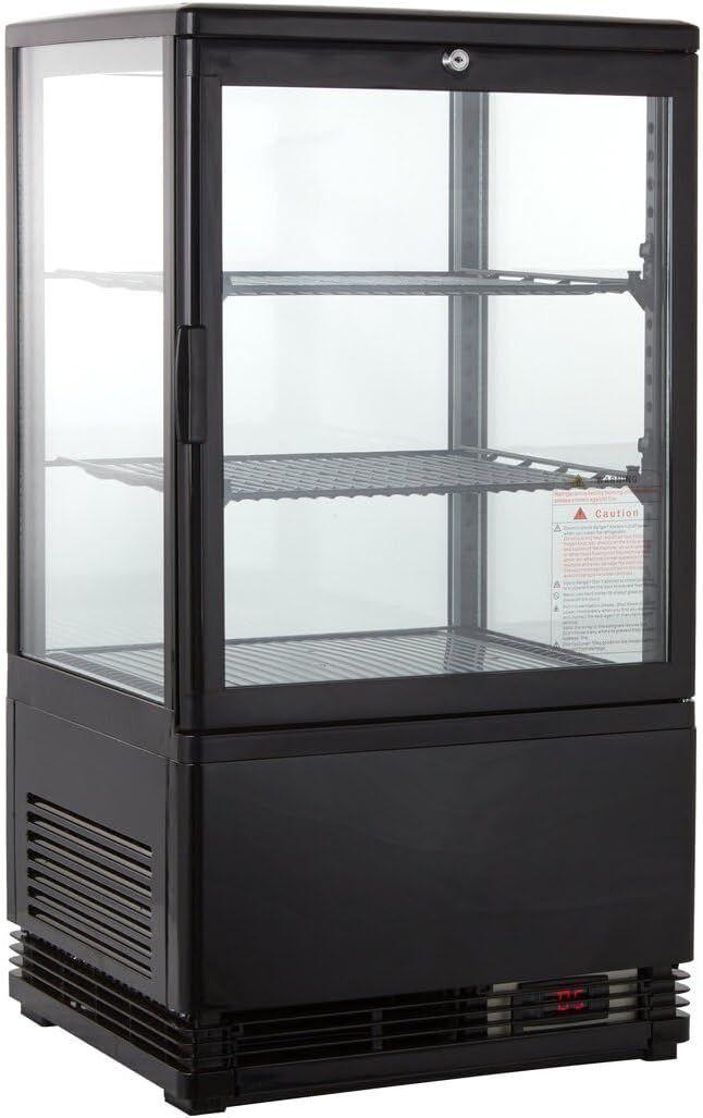 Kühlschrank mieten & vermieten - Gastro Kühlvitrine 58 Liter Buffet Vitrine +2 °C bis +6 °C mit LED schwarz  Kühltheke mit Glastür in Elsdorf (Rheinland)