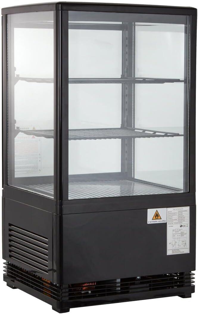 Kühlschrank mieten & vermieten - Gastro Kühlvitrine 58 Liter Buffet Vitrine +2 °C bis +6 °C mit LED schwarz  Kühltheke mit Glastür in Elsdorf (Rheinland)