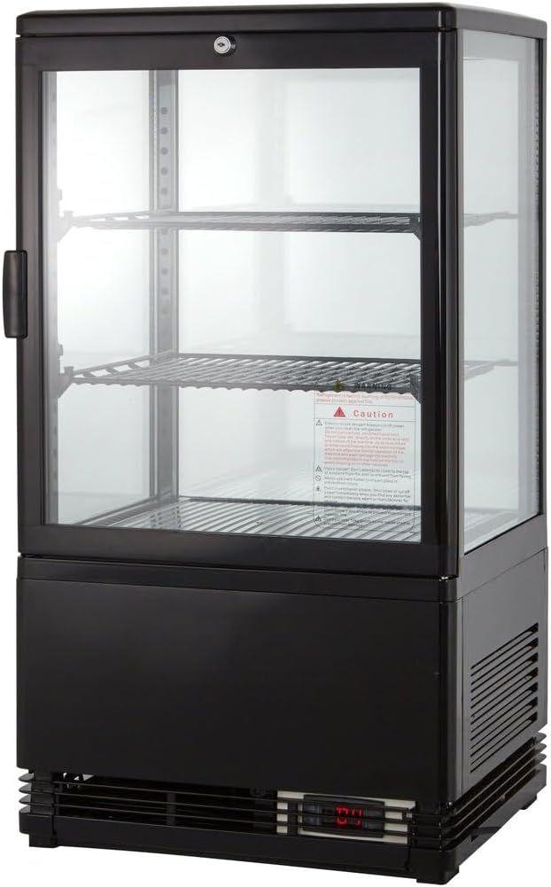 Kühlschrank mieten & vermieten - Gastro Kühlvitrine 58 Liter Buffet Vitrine +2 °C bis +6 °C mit LED schwarz  Kühltheke mit Glastür in Elsdorf (Rheinland)