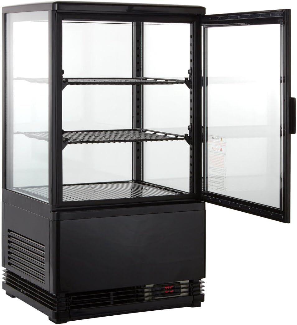 Kühlschrank mieten & vermieten - Gastro Kühlvitrine 58 Liter Buffet Vitrine +2 °C bis +6 °C mit LED schwarz  Kühltheke mit Glastür in Elsdorf (Rheinland)