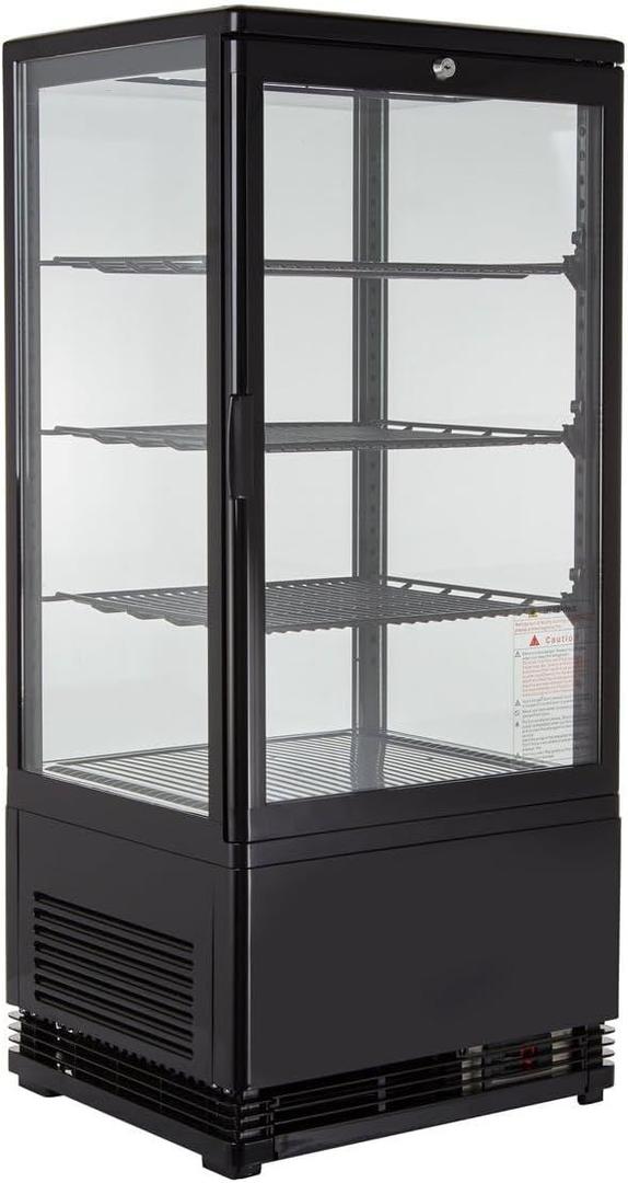 Kühlschrank mieten & vermieten - Gastro Kühlvitrine 78 Liter Buffet Vitrine +2 °C bis +6 °C mit LED schwarz  Kühltheke mit Glastür in Elsdorf (Rheinland)
