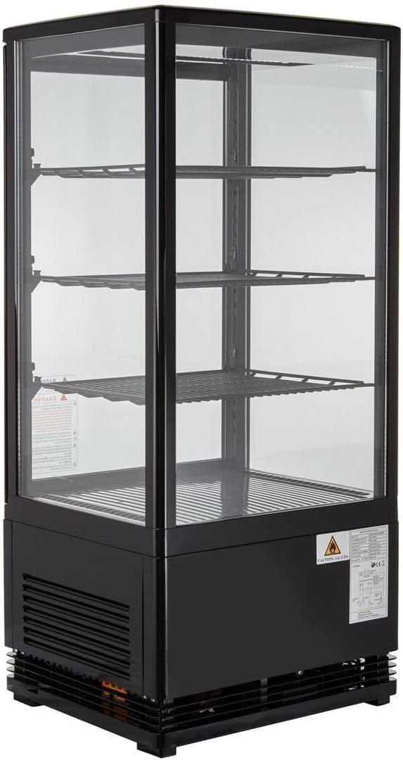 Kühlschrank mieten & vermieten - Gastro Kühlvitrine 78 Liter Buffet Vitrine +2 °C bis +6 °C mit LED schwarz  Kühltheke mit Glastür in Elsdorf (Rheinland)