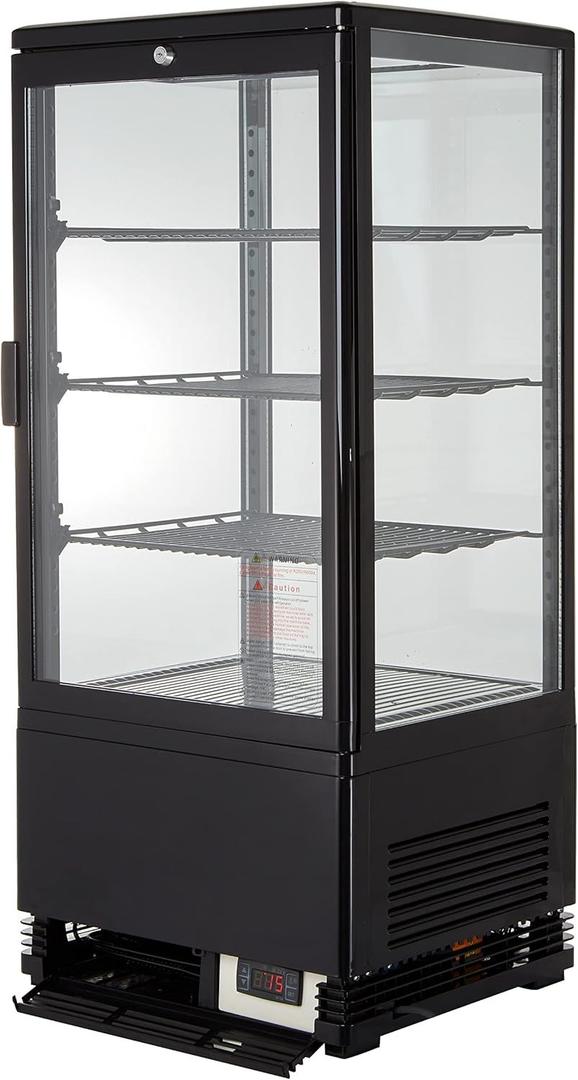 Kühlschrank mieten & vermieten - Gastro Kühlvitrine 78 Liter Buffet Vitrine +2 °C bis +6 °C mit LED schwarz  Kühltheke mit Glastür in Elsdorf (Rheinland)