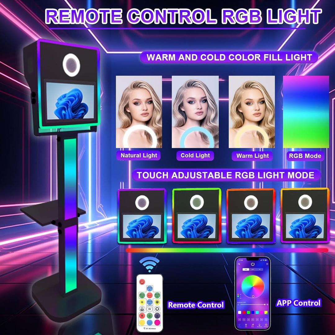 Fotobox mieten & vermieten - Tragbare Spiegel-Fotokabine mit 39,6 cm (15,6 Zoll) Touchscreen Selfie-Photobooth-Maschine DSLR in Elsdorf (Rheinland)