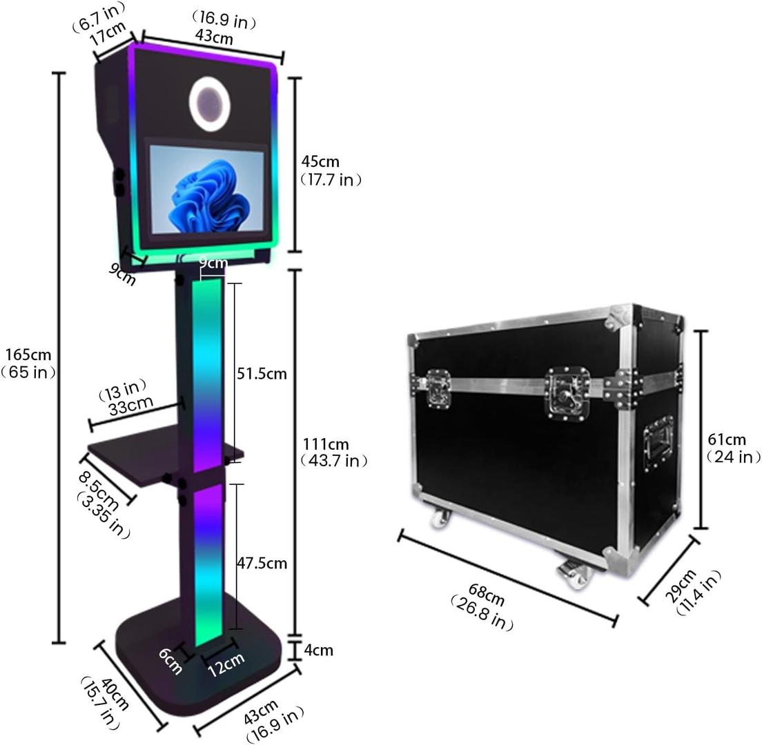 Fotobox mieten & vermieten - Tragbare Spiegel-Fotokabine mit 39,6 cm (15,6 Zoll) Touchscreen Selfie-Photobooth-Maschine DSLR in Elsdorf (Rheinland)