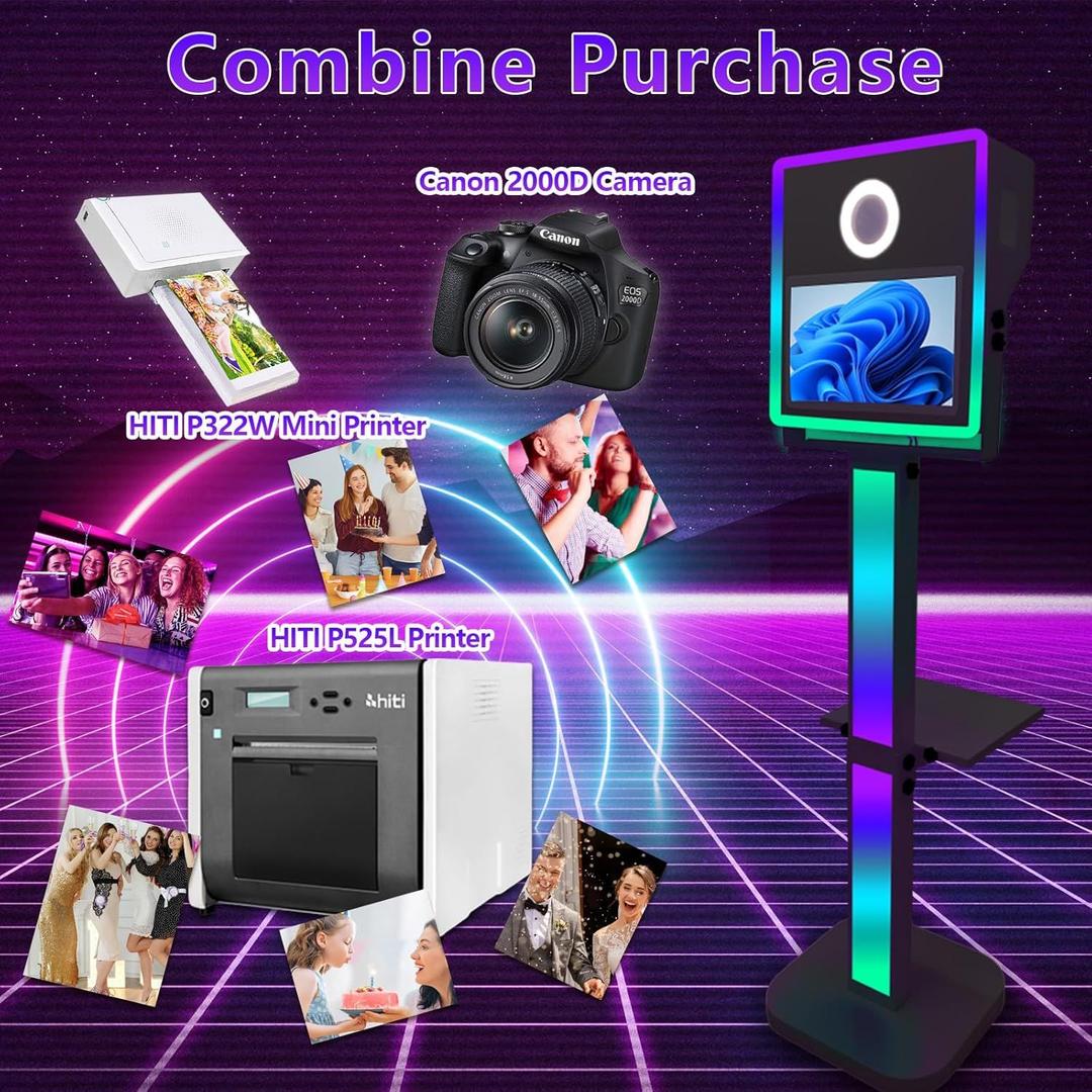 Fotobox mieten & vermieten - Tragbare Spiegel-Fotokabine mit 39,6 cm (15,6 Zoll) Touchscreen Selfie-Photobooth-Maschine DSLR in Elsdorf (Rheinland)