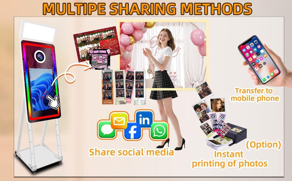 Fotobox mieten & vermieten - Magic Mirror Photobooth 65 Zoll mit 43 Zoll Touchscreen Foto Spiegel Machine Selfie Spiegel Fotoboot in Elsdorf (Rheinland)