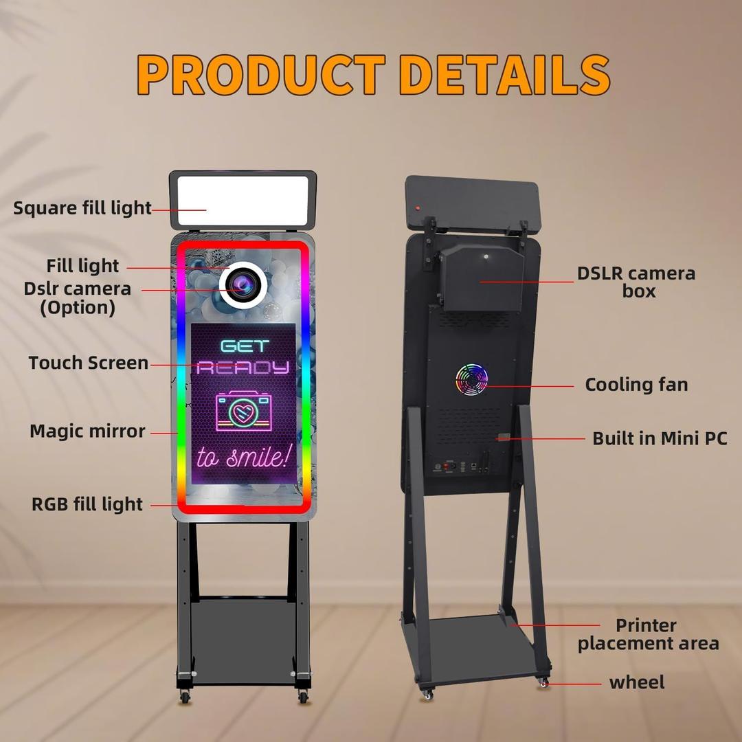 Fotobox mieten & vermieten - Magic Mirror Photobooth 65 Zoll mit 43 Zoll Touchscreen Foto Spiegel Machine Selfie Spiegel Fotoboot in Elsdorf (Rheinland)