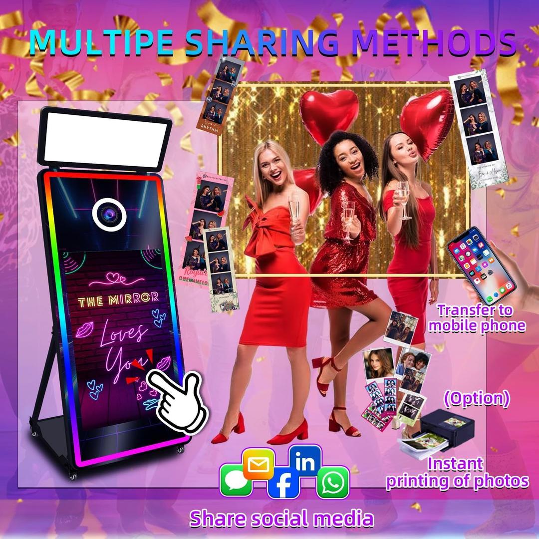Fotobox mieten & vermieten - Magic Mirror Photobooth 65 Zoll mit 43 Zoll Touchscreen Foto Spiegel Machine Selfie Spiegel Fotoboot in Elsdorf (Rheinland)