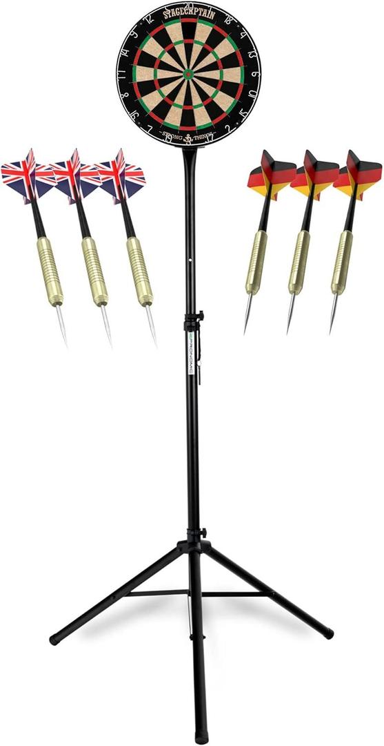 Dart mieten & vermieten - Dartscheibe Ständer komplett Set Profidartscheibe stufenlos höhenverstellbarer Ständer 107–160 cm in Elsdorf (Rheinland)