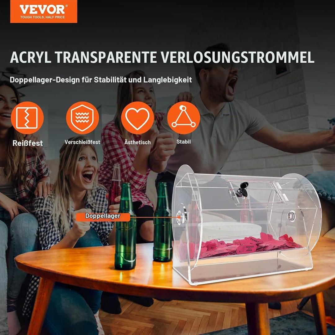 Gewinnspiele mieten & vermieten - Lotteriespiel Lostrommel 5000 Lose 200 Tombola-Kugeln Fassungsvermögen professioneller Los-Drehkäfig in Elsdorf (Rheinland)