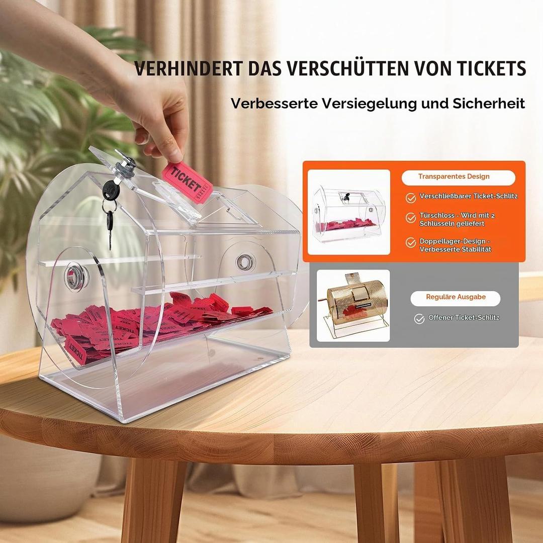 Gewinnspiele mieten & vermieten - Lotteriespiel Lostrommel 5000 Lose 200 Tombola-Kugeln Fassungsvermögen professioneller Los-Drehkäfig in Elsdorf (Rheinland)