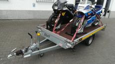 Transportanhänger/Transporter für 2 Motorräder