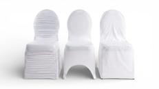 Bankettstuhl inkl. Stretch-Husse mieten – Weißes Komplett-Set für Hochzeiten & Events
