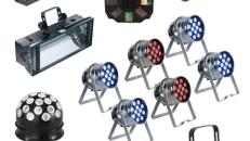 Partylicht XL Komplettset Partyanlage, Lichtanlage, Beleuchtungsanlage LED, Lichteffekten, Disko
